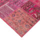 Hand-knotted oriental overdyed 198 cm x 294 cm pink patchwork carpet