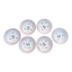 6 Rosa earthenware soup plates by Digoin Sarreguemines, 1950s