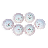 6 assiettes creuses faience Rosa de Digoin Sarreguemines, années 50