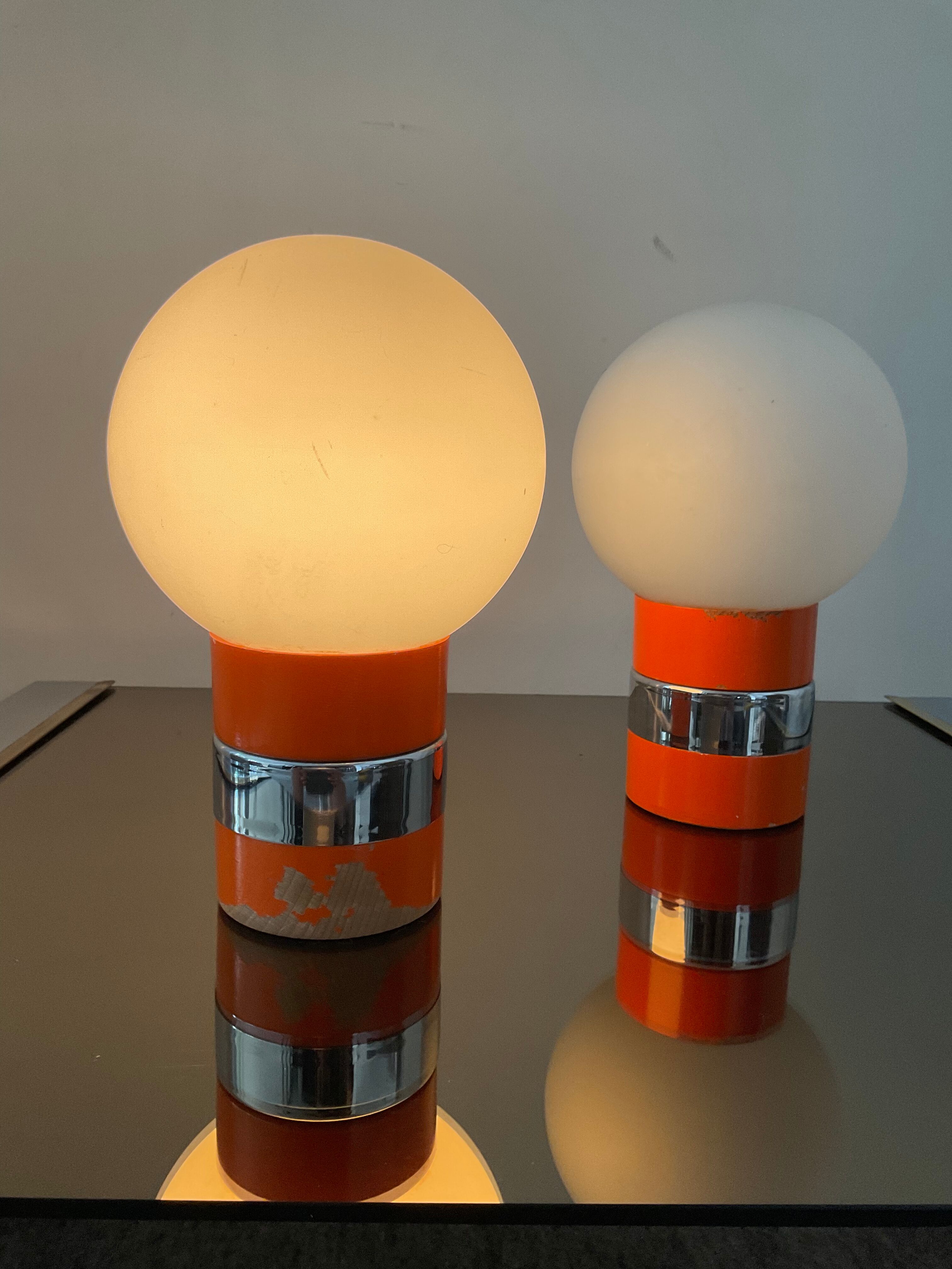 Paire de lampes space age des années 60/70
