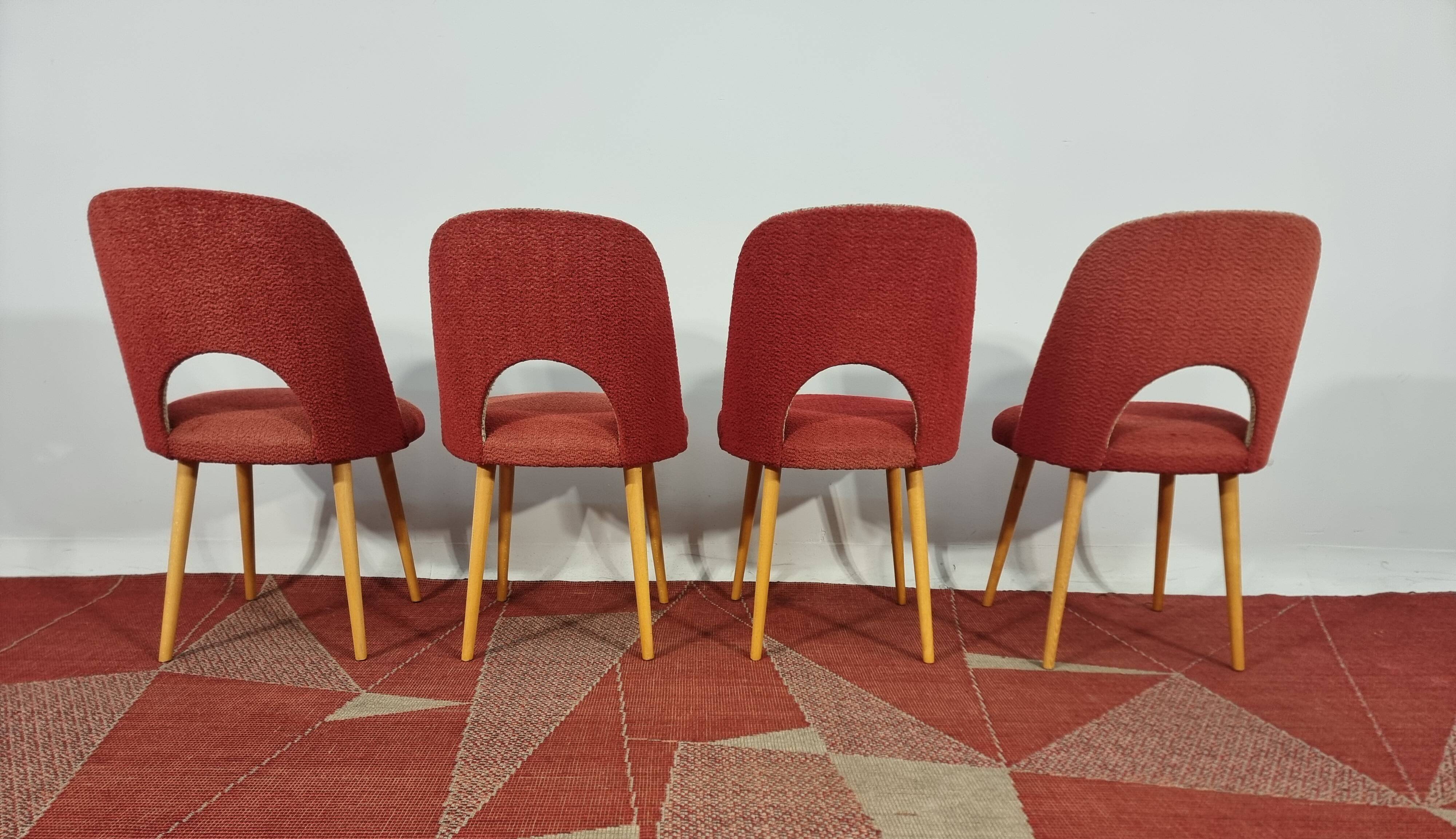 Dining Table and Chairs, 1960s, Set of 5