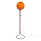 Atomic age Orange glass floor lamp by Tibor Hazi, Hungary, 1973