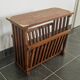 Rosewood and brass magazine stand table