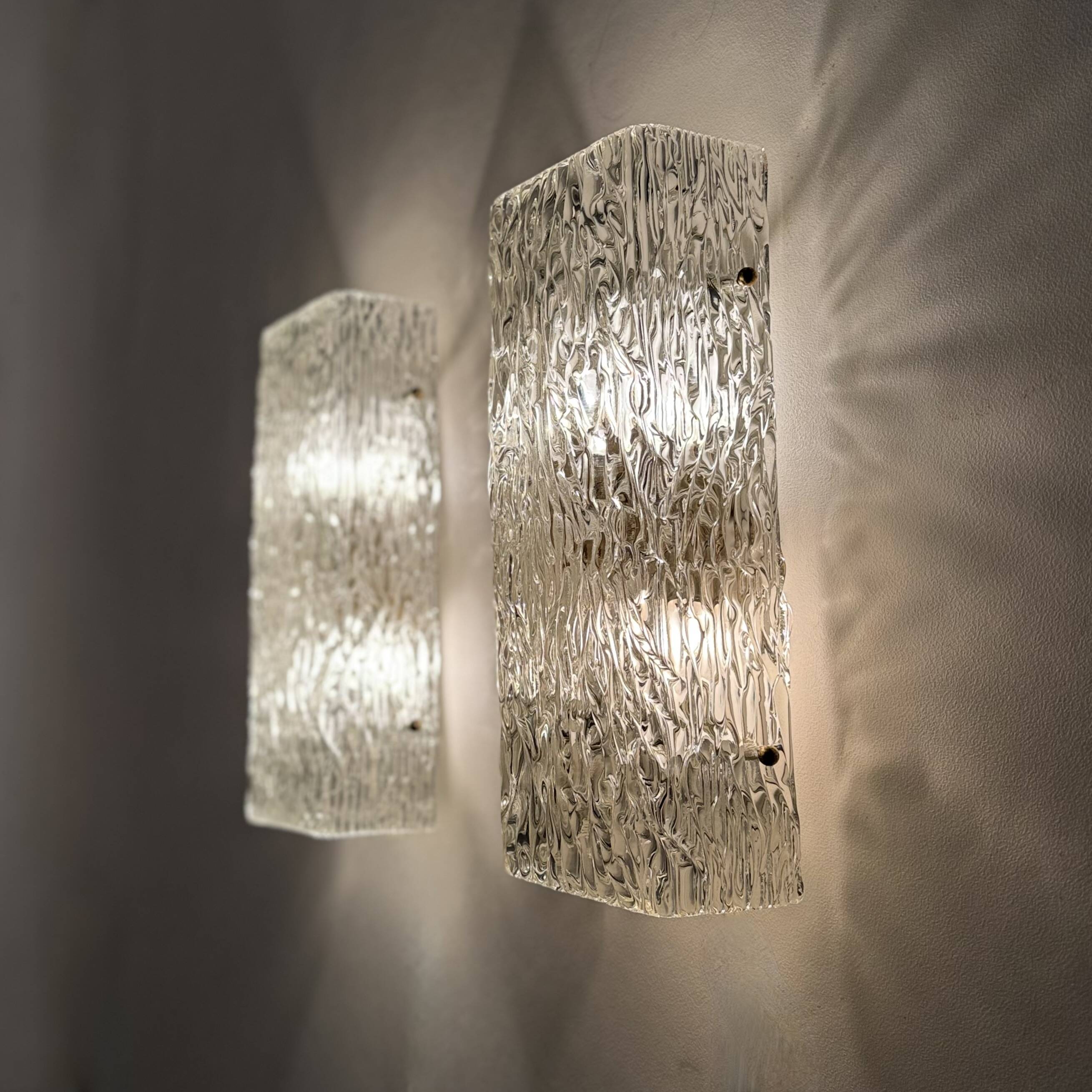 Pair of Austrian Large Midcentury Murano “Florian” Wall Sconce by Kalmar Fr