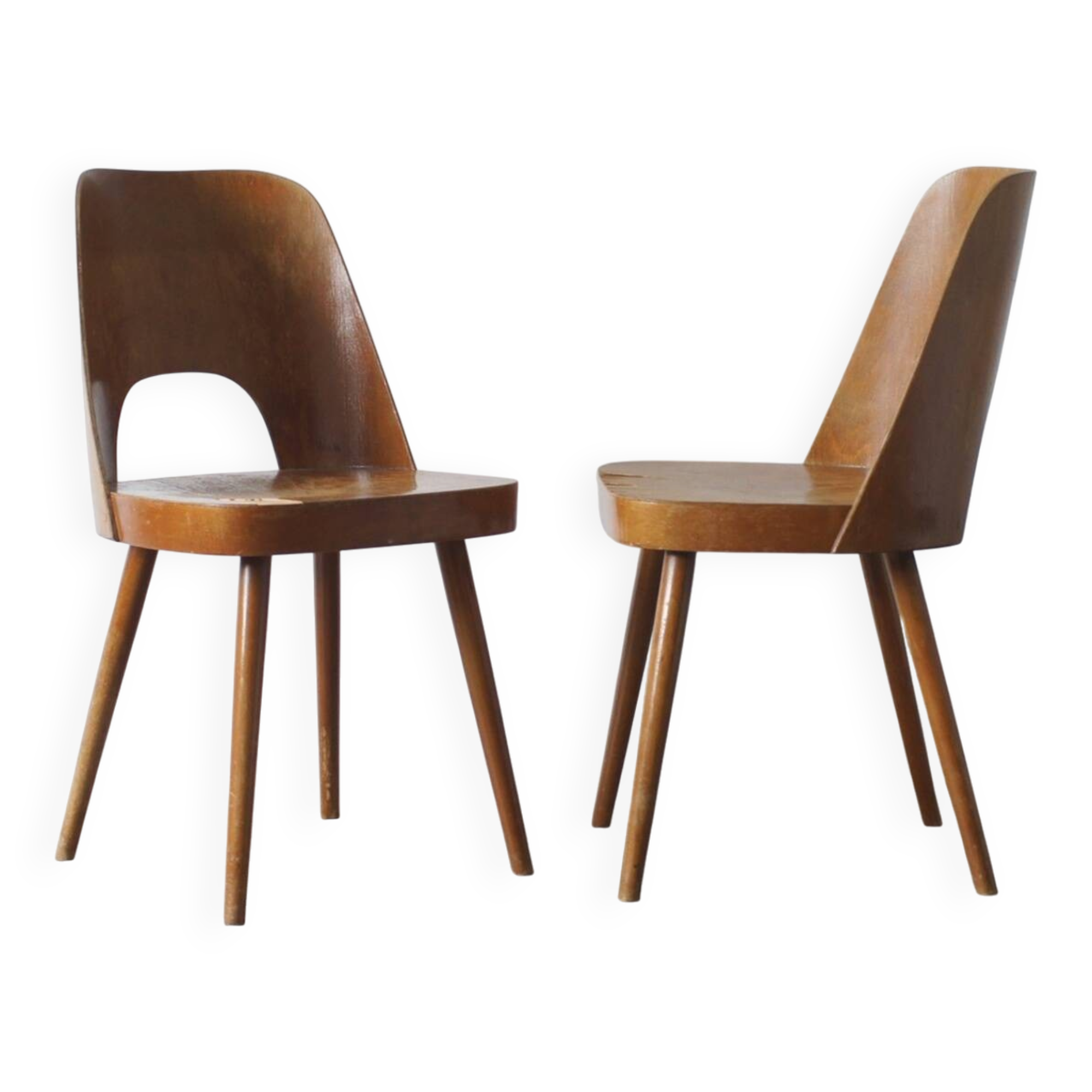 Non. 515 Chaises par Oswald Haerdtl pour Ton, 1955, Ensemble de 2