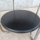 Table basse métal chrome et skaï 1950s