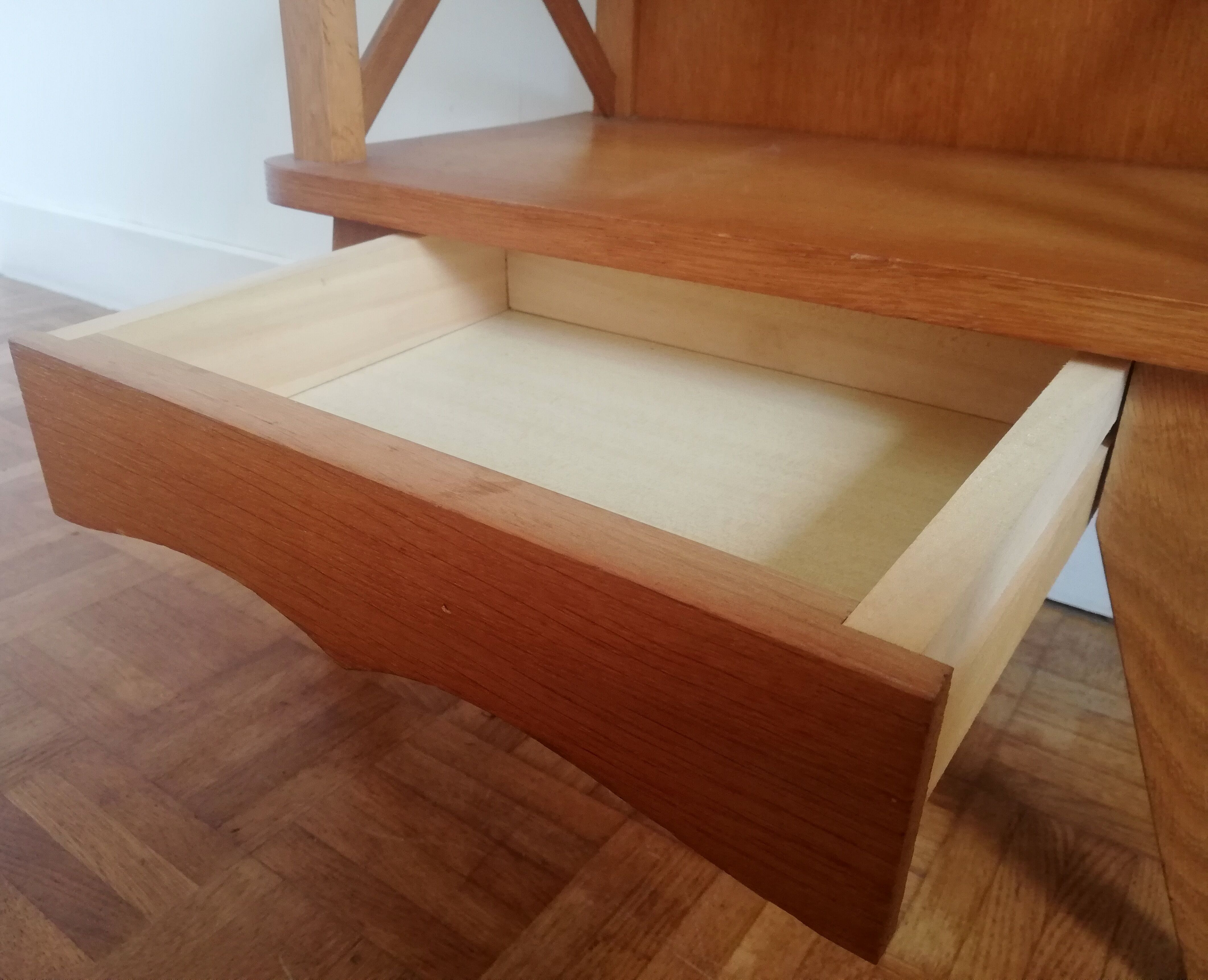 Compass feet bedside table 1960