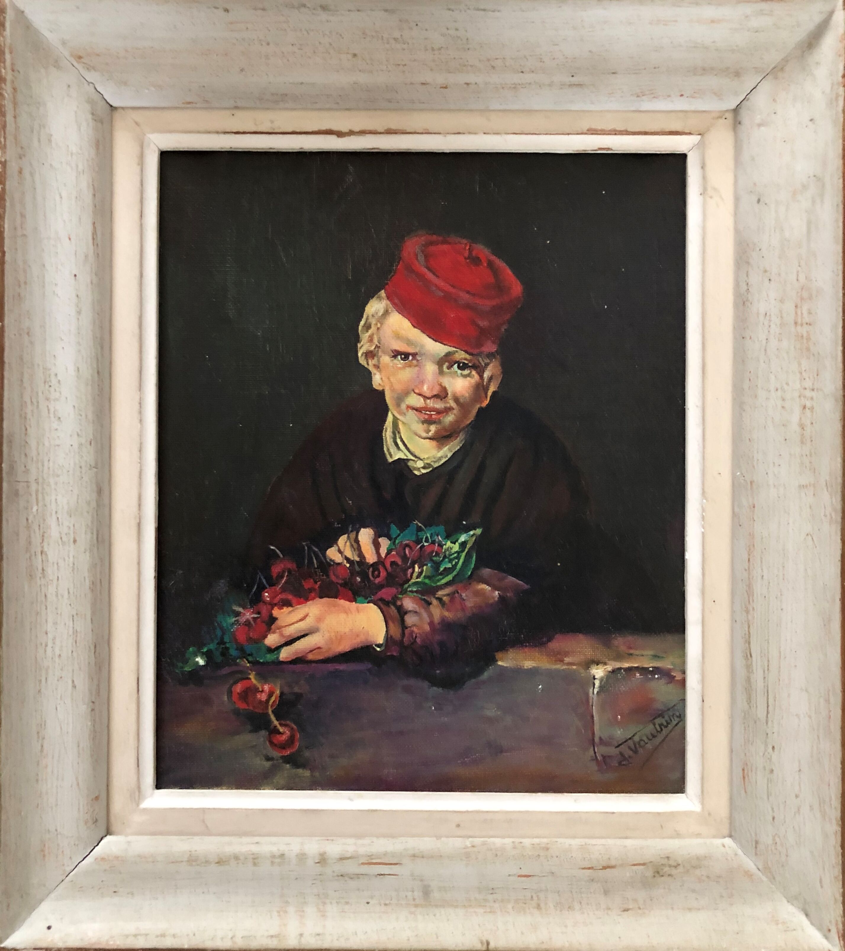Oil on canvas: The Cherry Boy