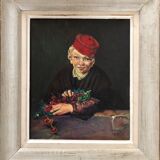 Oil on canvas: The Cherry Boy