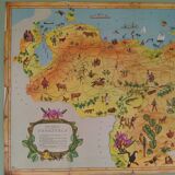 Vintage pictorial map of Venezuela 1960's