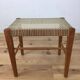 Scandinavian stool from the 1960s with caning and wood.