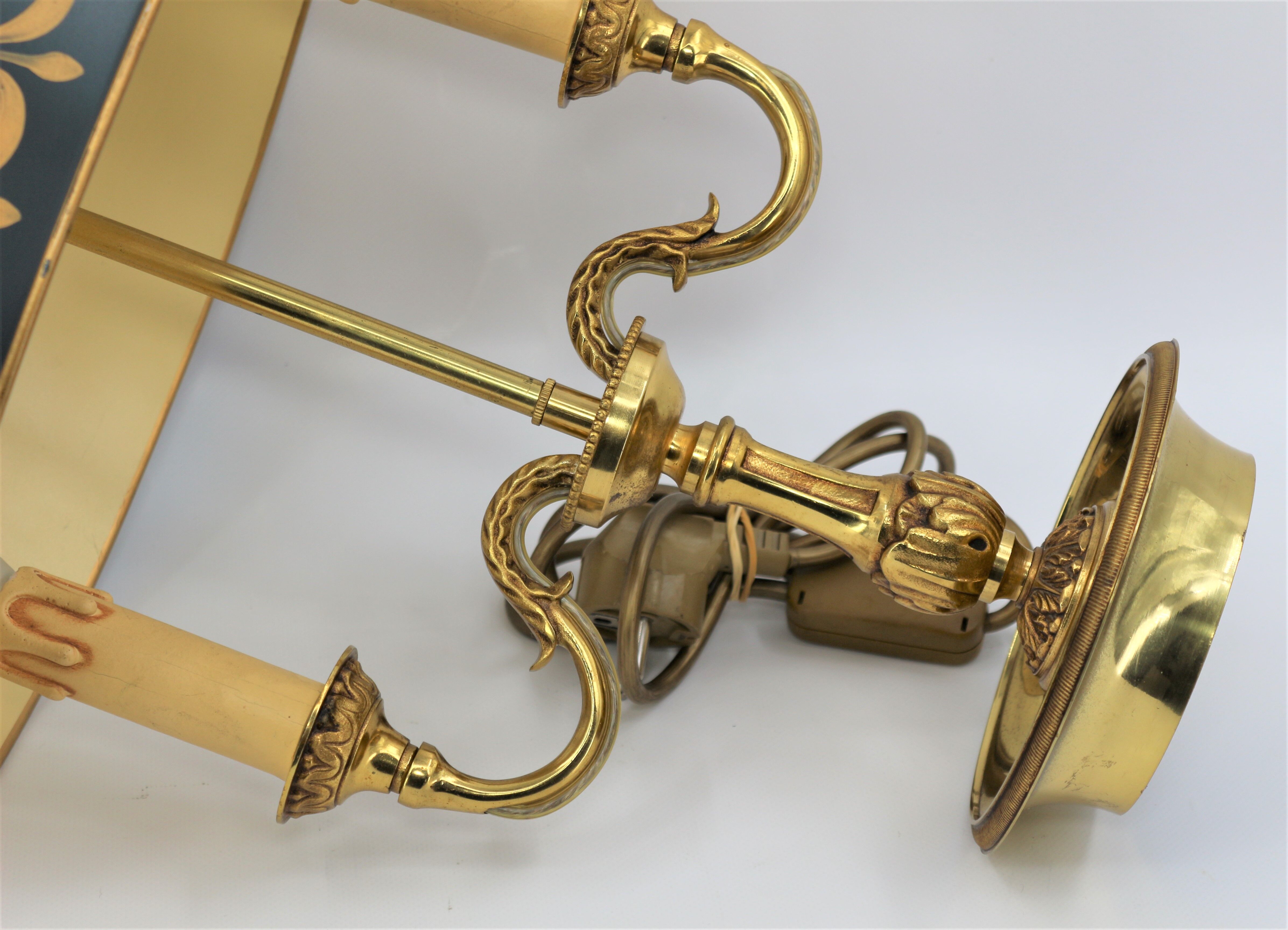 Hot water bottle lamp in solid bronze gilded louis XVI style "Lucien Gau"