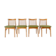 Four Mid-Century Modern Italian Wood Dining Chairs in the Style of Ico Pari