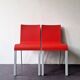 Ensemble de 2 chaises rouges .03 de Maarten van Severen pour Vitra, Suisse 1998