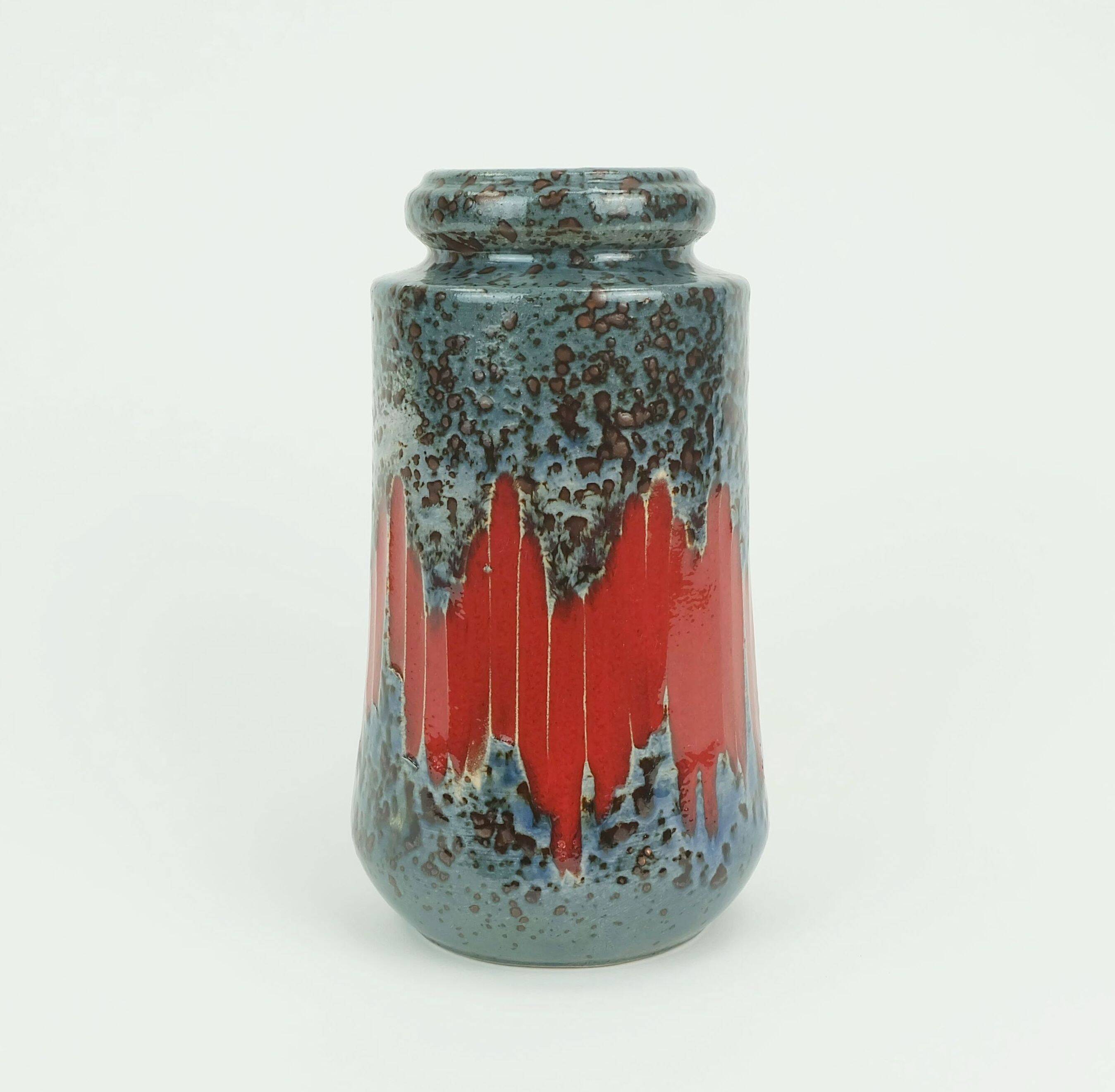 vintage 1960s west german scheurich VASE with lora decor model 549-21