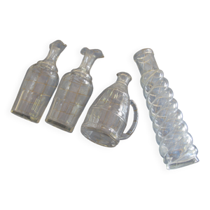 Lot de 4 carafes en verre