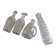 Lot de 4 carafes en verre blanc