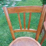 5 wooden bistro chairs
