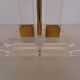 Hollywood Regency Acrylic Glass & Brass Table Lamp, Italy, 1970s