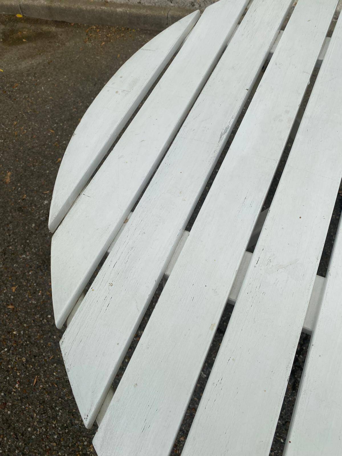 Table de jardin pliante EMU Italie en bois & métal blanc