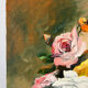 Autumn roses, oil on canvas signed Esterel.