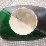 Green and black ceramic cup moist from the 1960s