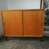 Vintage sideboard sliding doors 1970