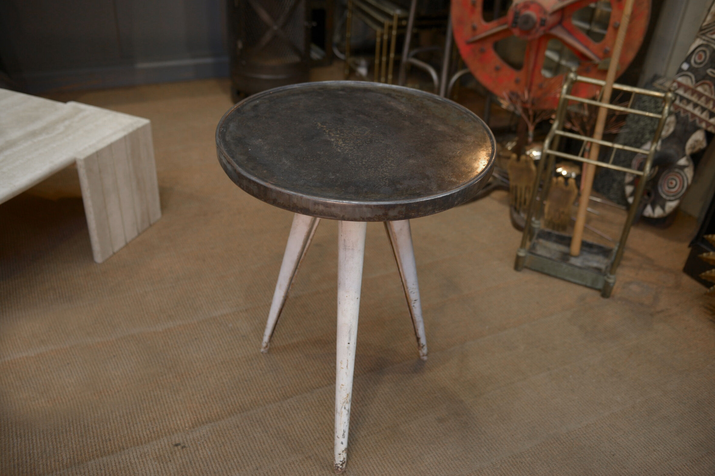 Art deco terrace bistro table in metal 1930