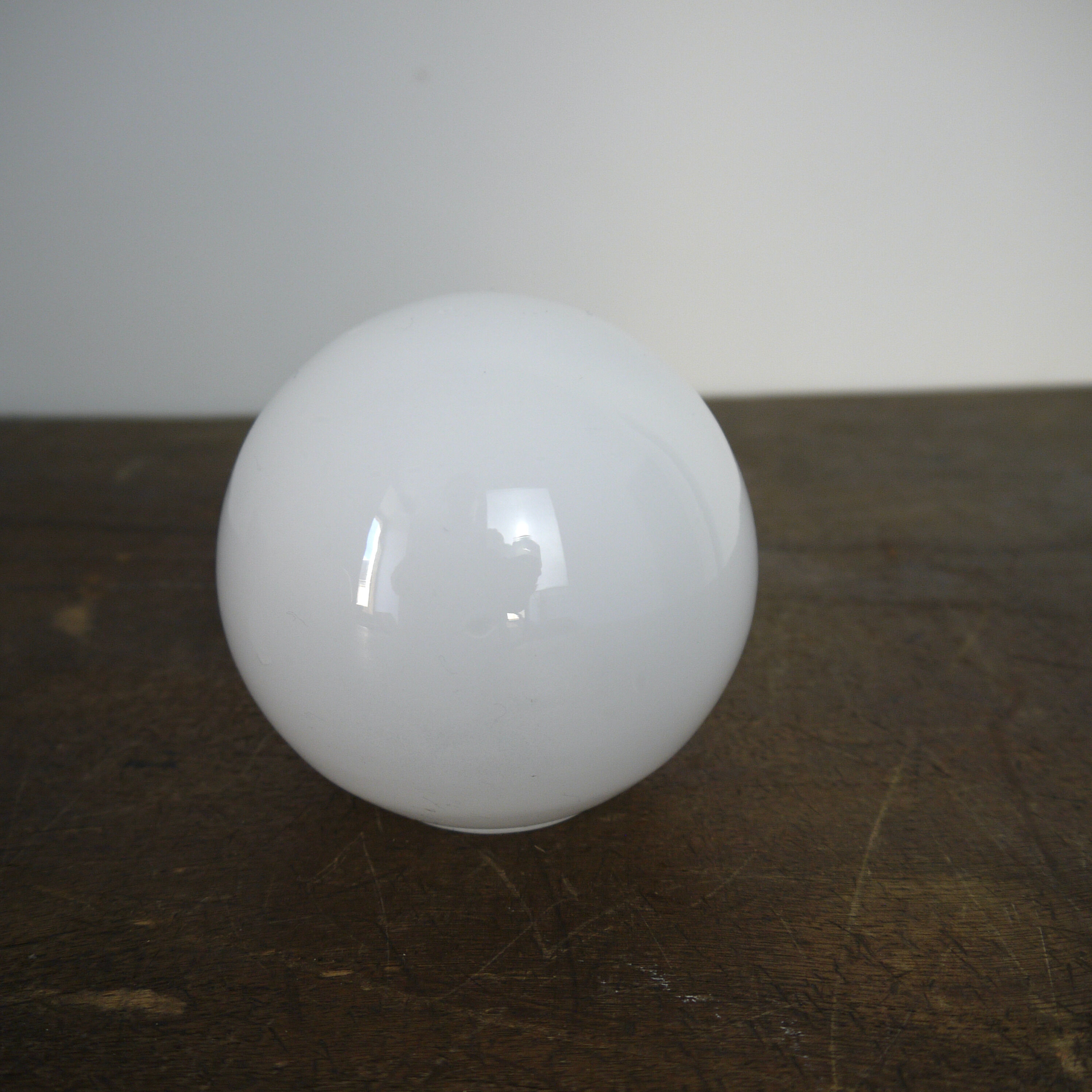 White glass globe -10