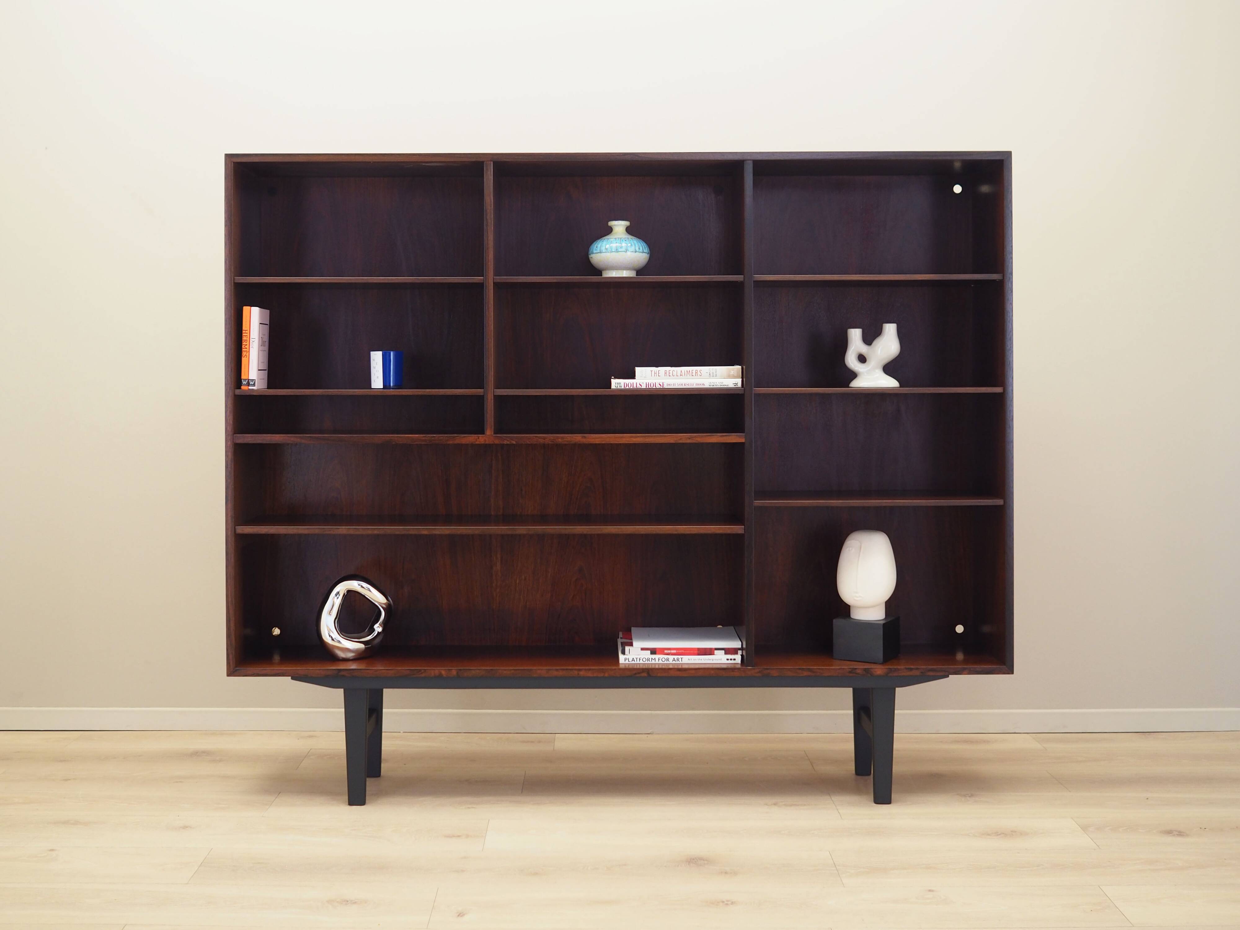 Mahogany bookcase, Danish design, 1970s, manufacturer: Omann Jun