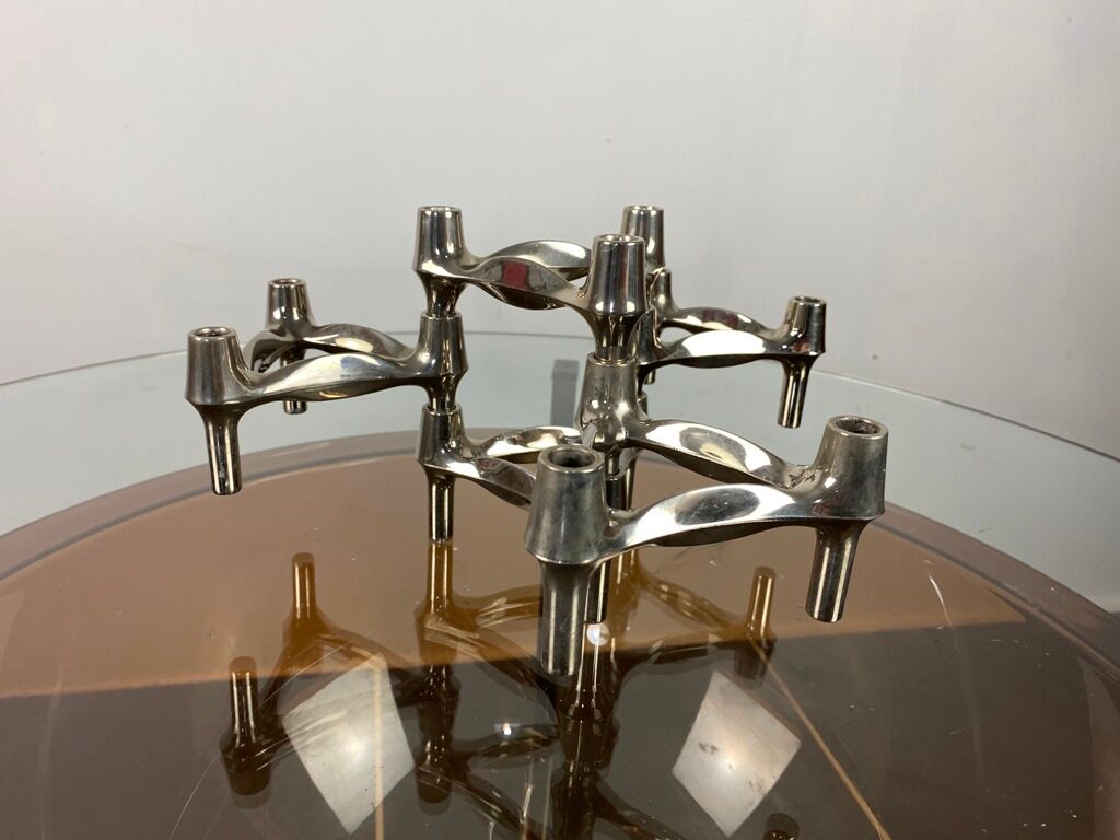 Set of 5 modular candle holders bmf nagel 1970