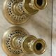 pair of openwork gilded brass candlesticks from the 19th century