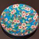 LONGWY enamels / 15.3 cm bowl / Apple blossom decoration