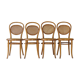 Set of 4 cannes chairs Thonet No.15 around 1895 finish "medium oak"