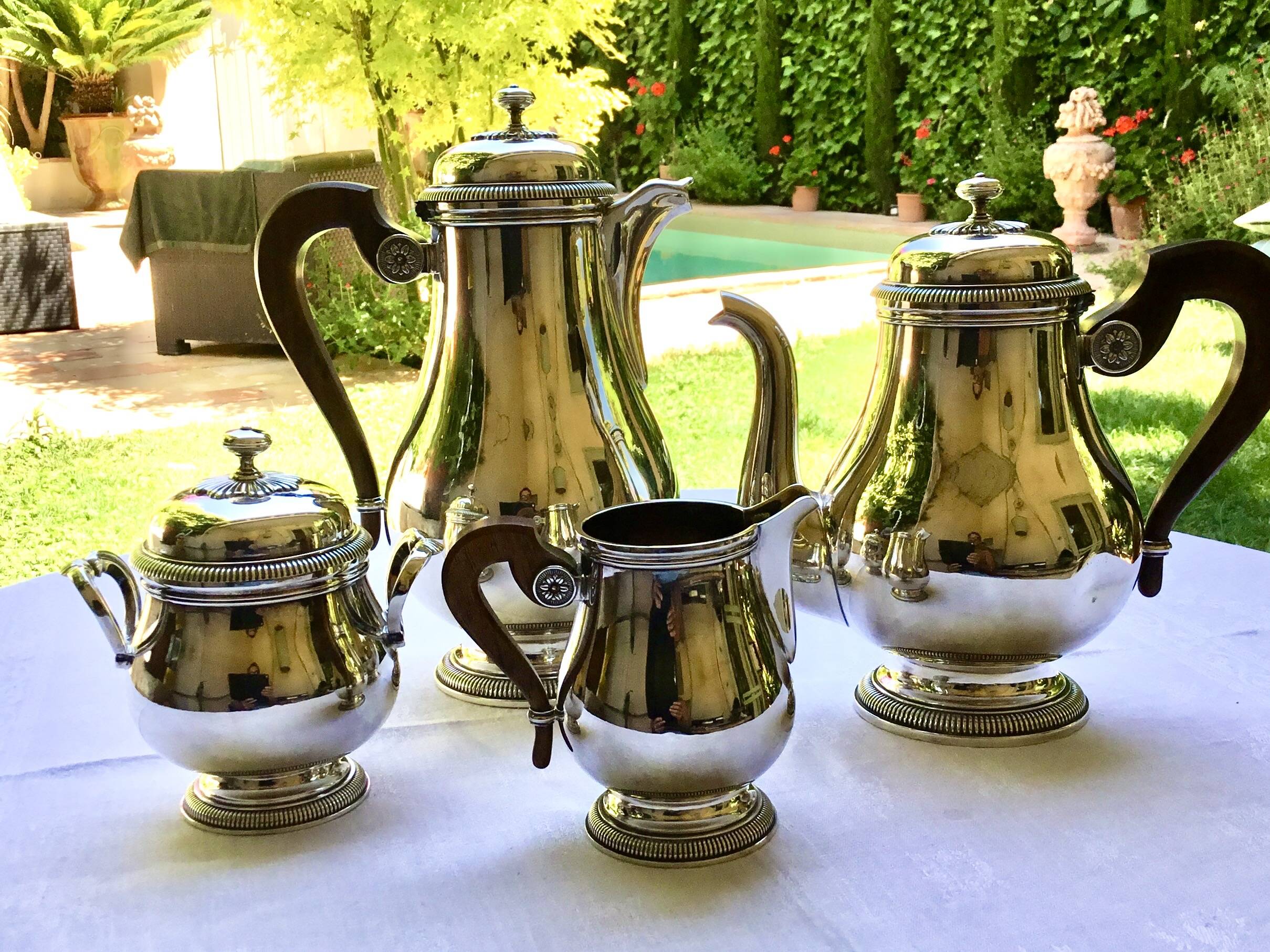 Christofle House. Silver-plated tea and coffee service.