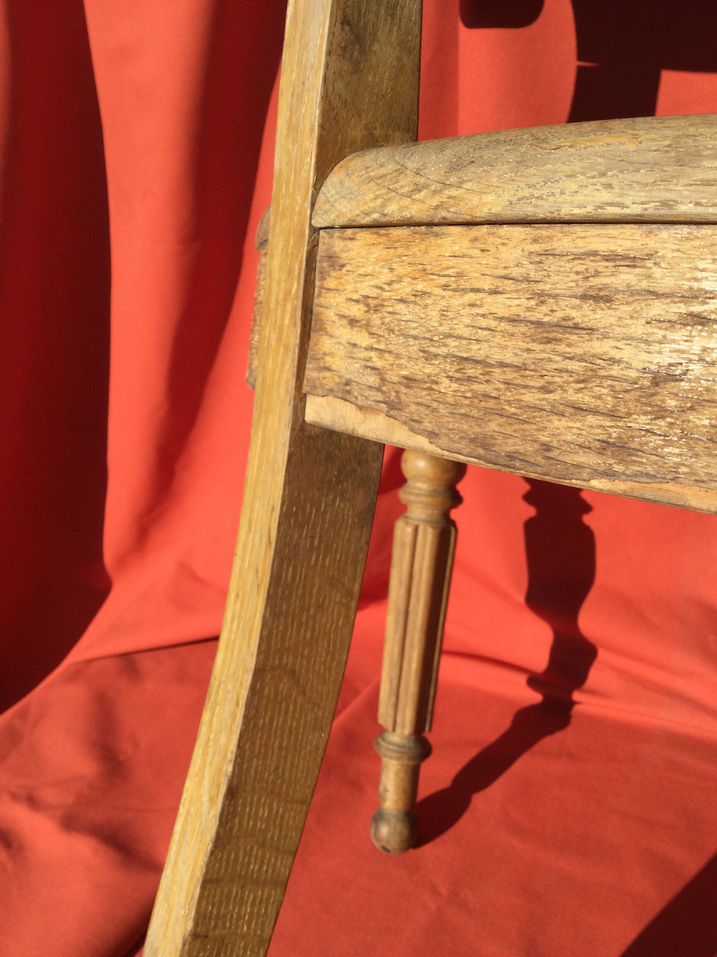 Louis XVI-style wooden desk and canage