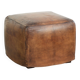 Sheepskin design ottoman with a very beautiful patina and stunning colours
