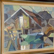 Swedish Oil on Canvas – “Lakeside Hut” by EVERT GRYNNING