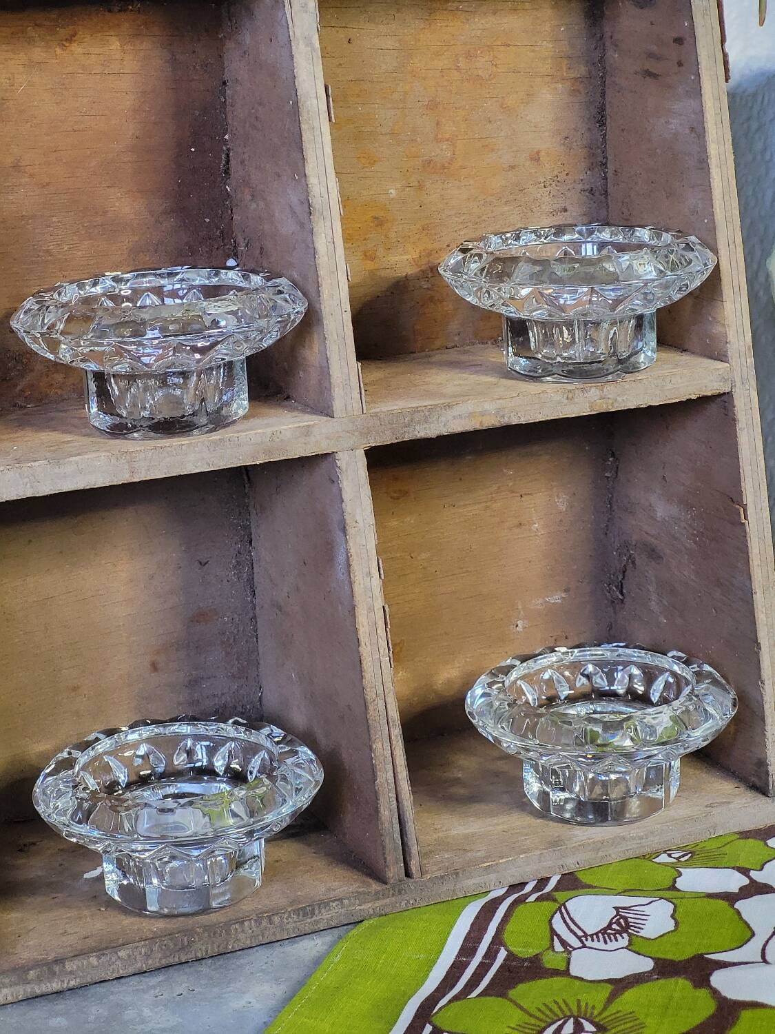 Glass candle holders