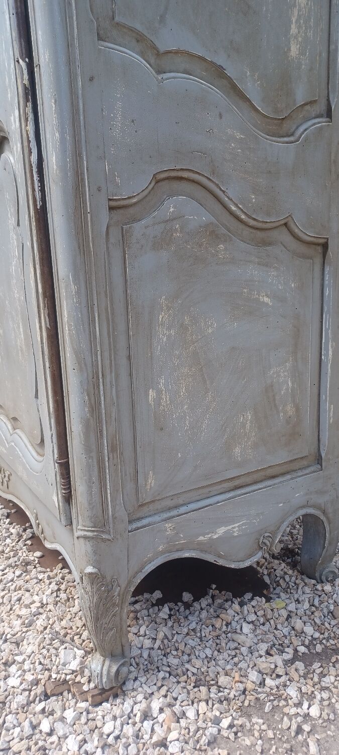 Old cabinet 18th century painted patinated