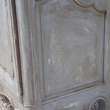 Old cabinet 18th century painted patinated