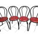 chaises de bistrot en fer courbé x 4