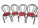 curved iron bistro chairs x 4