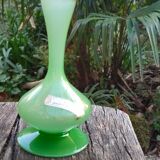 Vase in opaline green color
