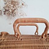 Old rattan trunk
