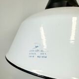Enamel and cast iron industrial pendant light 1960s