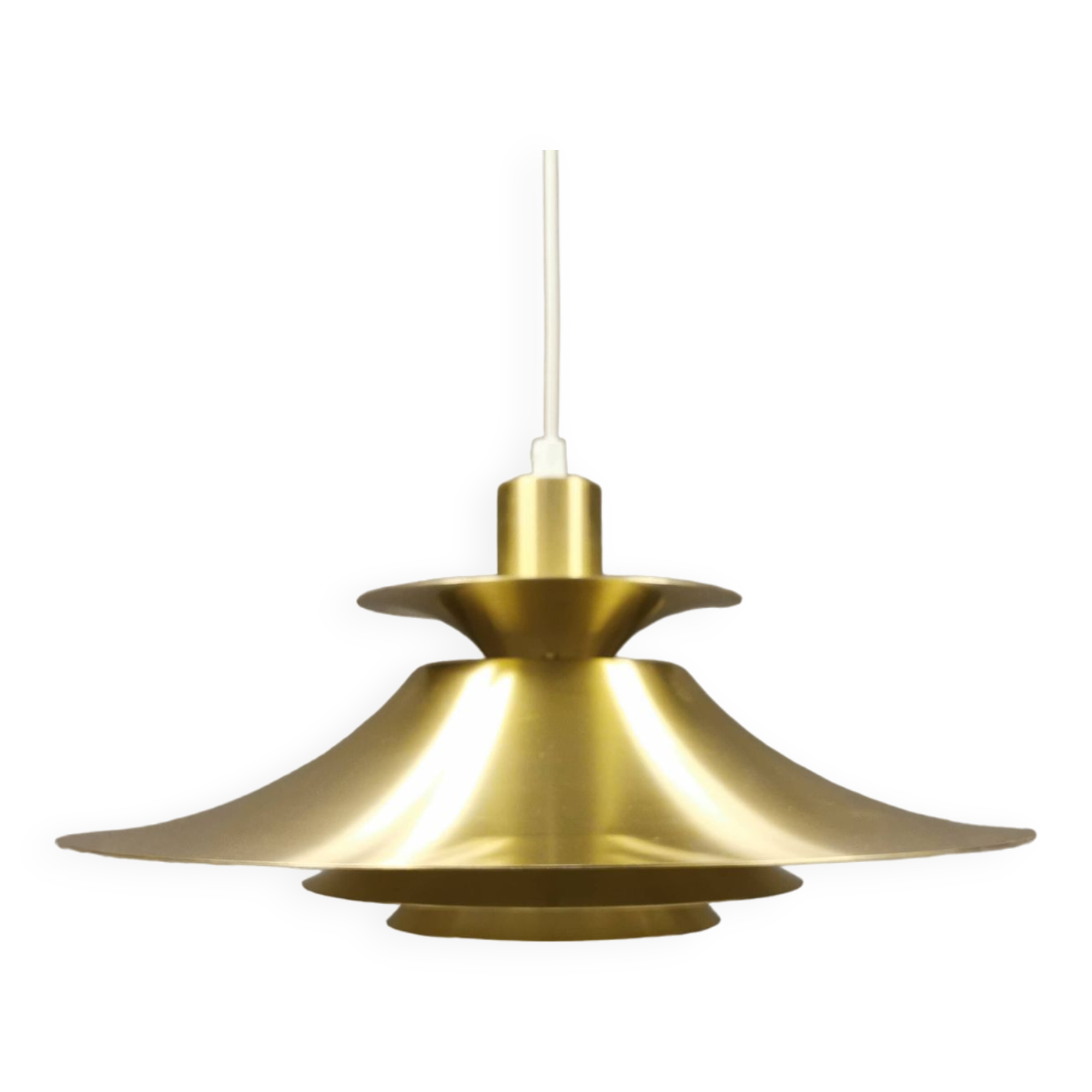 Suspension danoise en aluminium couleur laiton