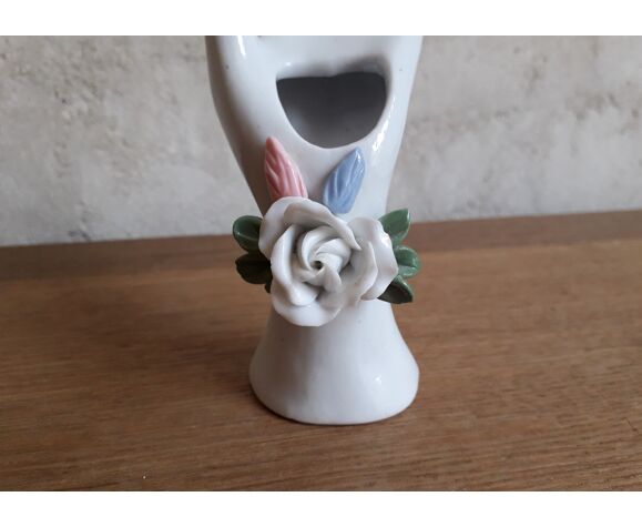Vase soliflore en forme de main en porcelaine | Selency