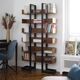 Severin 3 library in American walnut and matte black steel.