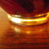 Dolphin table lamp, foot in glazed ceramic, fabric shade, 1960s